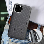 Belt Clip Case and 3 Pack Screen Protector Swivel Holster Tempered Glass Kickstand Cover Matte 3D - ZDM90+3R63