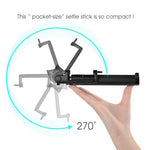 Compact Wired Selfie Stick Monopod Extendable with Built-in Remote Shutter - Fonus B41