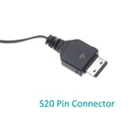 Retractable S20-Pin USB Cable Charger Cord - Black - ZA1