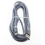 10ft MFI Certified USB to Lightning Cable - Braided - Gray - Pinyi - R27 1043-1