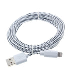 6ft USB to Lightning Cable Charge Cord - Braided - White - G97