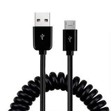 24W Fast Car Charger Coiled USB Cable Micro-USB to USB-C Adapter Power Cord Wire Quick Charge - ZDK78
