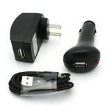 3-in-1 Home Wall Car Charger Set - USB Cable - Lightning - K29