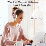Wireless Headphones Foldable Headset w Mic Hands-free Earphones - ZDCM1