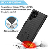 Belt Clip Case and 3 Pack Privacy Screen Protector Swivel Holster TPU Film Kickstand Cover Anti-Peep Anti-Spy - ZDZ53+3Z23
