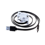 Retractable USB-C Cable Charger Power Cord - Black - Fonus C87
