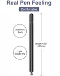 Stylus Touch Screen Pen Fiber Tip Aluminum Lightweight Black - ZDZ79