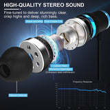 Wired Earphones Hi-Fi Sound Headphones Handsfree Mic Headset Metal Earbuds - ZDK46