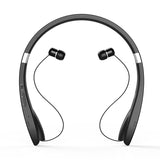 Neckband Wireless Earphones Retractable Earbuds - Black - M51