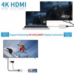 USB-C to 4K HDMI Adapter PD Port HDTV Adapter Charger Port TV Video Hub TYPE-C - ZDX97