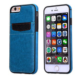 Leather Case Luxury Wallet Cover Credit Card ID Slot Stand - Blue - Selna N22
