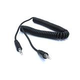 3.5mm Audio Cable Aux-in Car Stereo Speaker Cord - Coiled - Black - Fonus P19