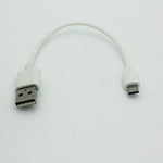 Short Micro USB Cable Charger Cord - TPE - White - Fonus C25