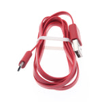 6ft Micro USB Cable Charger Cord - Flat - Red - Fonus B47