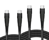 6ft and 10ft Long PD USB-C Cables Fast Charge TYPE-C to TYPE-C Cord Power Wire USB-C to USB-C Data Sync - ZDY68
