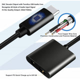 USB-C Headphone Adapter Splitter with Charger Port TYPE-C - Fonus G76