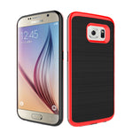 Hybrid Case Dual Layer Armor Bumper Cover - Dropproof - Red - Selna N43