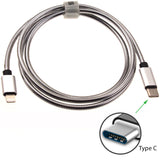 3ft and 6ft Metal PD USB-C Cables Fast Charge Long Power Cords Type-C to iPhone Wire Sync Braided - ZDY55