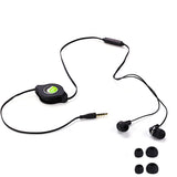 Retractable Earpones with TYPE-C Adapter Headphones - Black - Fonus P13