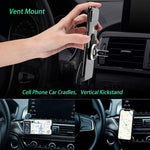Finger Ring Holder Stand Car Air Vent Mount 3-in-1 Kickstand Swivel - ZDE51
