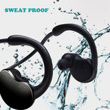 Neckband Over the Ear Sports Wireless Earphones Waterproof - Black - D15