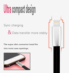 6ft USB to Lightning Cable - Zinc Alloy - Flat - Black - G02