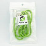 3ft Micro USB Cable Charger Cord - TPE - Green - Fonus B06