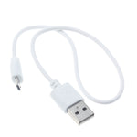 1ft Micro USB Cable Charger Cord - TPE - White - Fonus M91