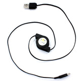 Retractable USB to Lightning Cable Charger Cord - Black - S41