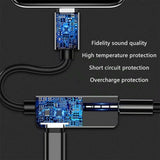 3.5mm Earphone Adapter Headphone Jack Charger Port Splitter Mic Support Headset Adaptor - ZDF27