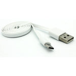 3ft Micro USB Cable Charger Cord - Flat - White - Fonus F28