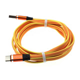 6ft USB Cable Orange Type-C Charger Cord Power Wire