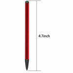 Red Stylus Capacitive and Resistive Pen Touch Compact Lightweight