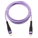 Purple 6ft PD Cable USB-C Long Cord Fast Charger Power Wire TYPE-C - ZDA96