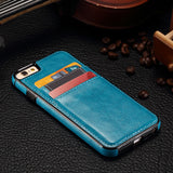 Leather Case Luxury Wallet Cover Credit Card ID Slot Stand - Aqua Blue - Selna N18