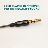 Hi-fi Sound Headphones 3.5mm Earphones -Metal Earbuds - Rhinestone - Black - Fonus G70