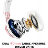 Wireless Bluetooth Headphones Foldable Headset w Mic Hands-free Earphones - ZDE50