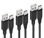 3ft, 6ft and 10ft Long USB-C Cable Fast Charge TYPE-C Cord Power Wire Sync High Speed - ZDY80