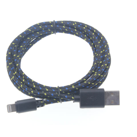 6ft USB to Lightning Cable Power Cord - Braided - Black - F35