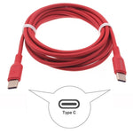 6ft PD Cable USB-C to Type-C Fast Charger Cord - Red - Fonus - D18