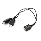 Micro USB Dual Male Port Y Adapter Splitter  - S76