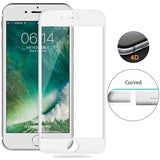 iPhone 7/8 Plus - Tempered Glass Screen Protector - HD Clear - 5D Curved - Full Cover - White