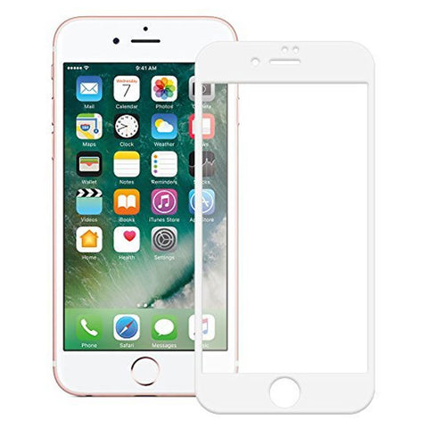 iPhone 6S/7/8 - Tempered Glass Screen Protector - HD Clear - 5D Curved - Full Cover - White