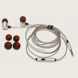 Wired Headphones Hi-Fi Sound Earphones - USB-C Adapter - Silver - Fonus S49