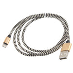 3ft USB to Lightning Cable - Braided - Gold - C28