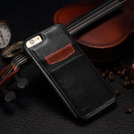 Leather Case Luxury Wallet Cover Credit Card ID Slot Stand - Black - Selna N19