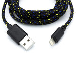 6ft USB to Lightning Cable Power Cord - Braided - Black - F35