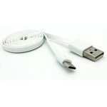 6ft Micro USB Cable Charger Cord - Flat - White - Fonus G42