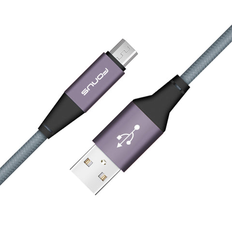 10ft Micro USB Cable Charger Cord - Gray - Fonus E02