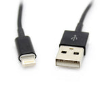 3ft USB to Lightning Cable Charger Cord - TPE - Black - A08